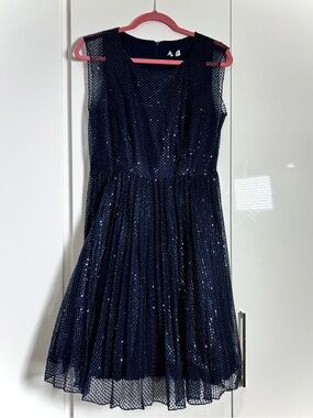 Monnalisa girls navy blue sequin dress!